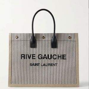 Saint Laurent Rive Gauche Striped Tote